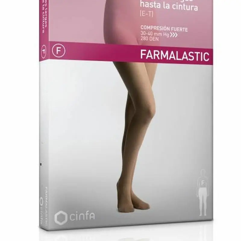 Panty Compresión Fuerte Farmalastic Beige T Grande