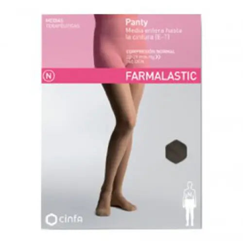 Panty Comp Normal Farmalastic Negro talla Pequeña