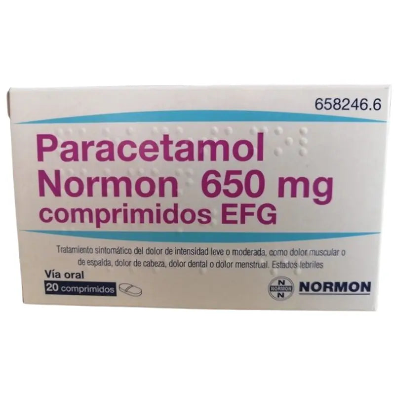 Paracetamol Normon Efg 650 mg 20 comprimidos