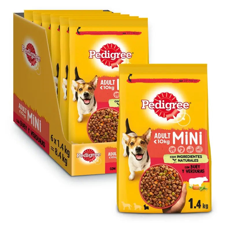 Pedigree Mini Adult Buey Y Verduras 6X1,4Kg