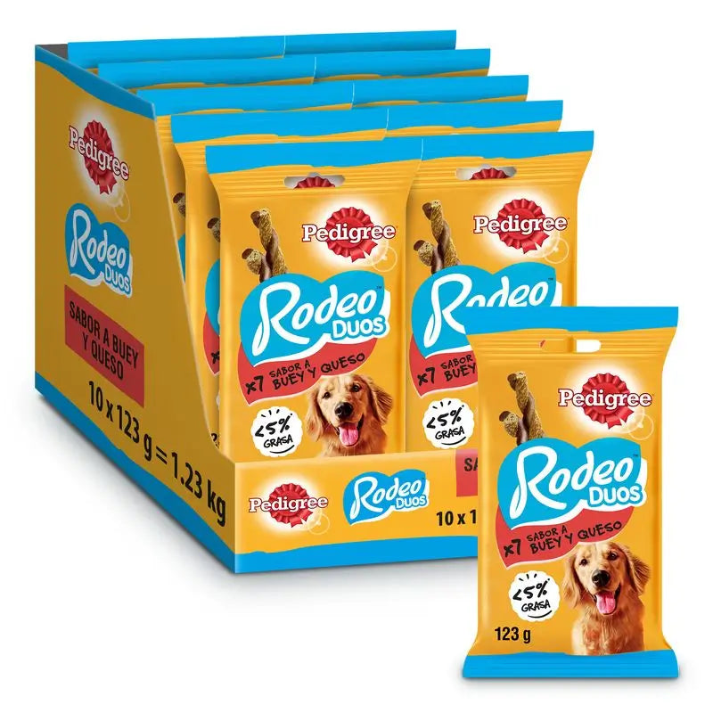 Pedigree Rodeo Duos Queso Y Buey 10X123Gr