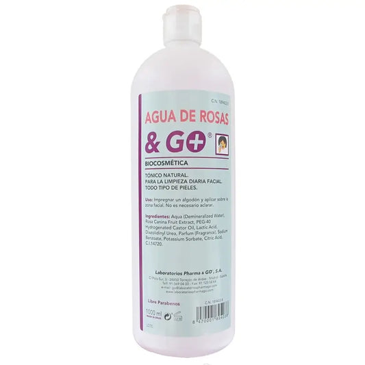 Pharma & Go Agua De Rosas 1000Ml.