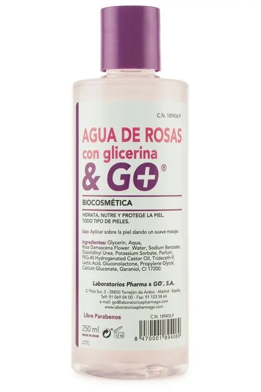 Pharma & Go Agua De Rosas + Glicerina 250Ml.