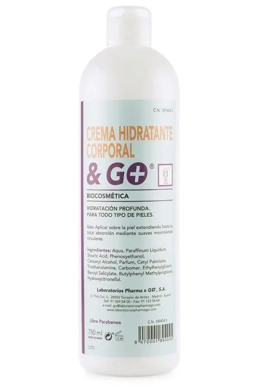 Pharma & Go Crema Hidratante Corporal 750Ml.