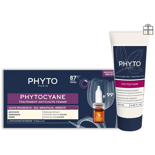 Phyto Phytocyane Mujer Caída Progresiva Pack Ampollas+Champú