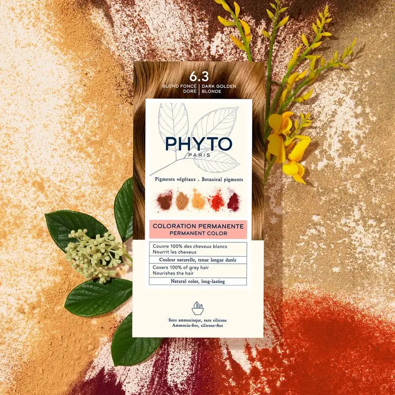 PHYTO Phytocolor 6.3 coloración permanente tono rubio oscuro dorado