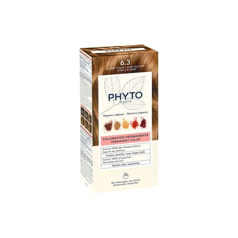 PHYTO Phytocolor 6.3 coloración permanente tono rubio oscuro dorado