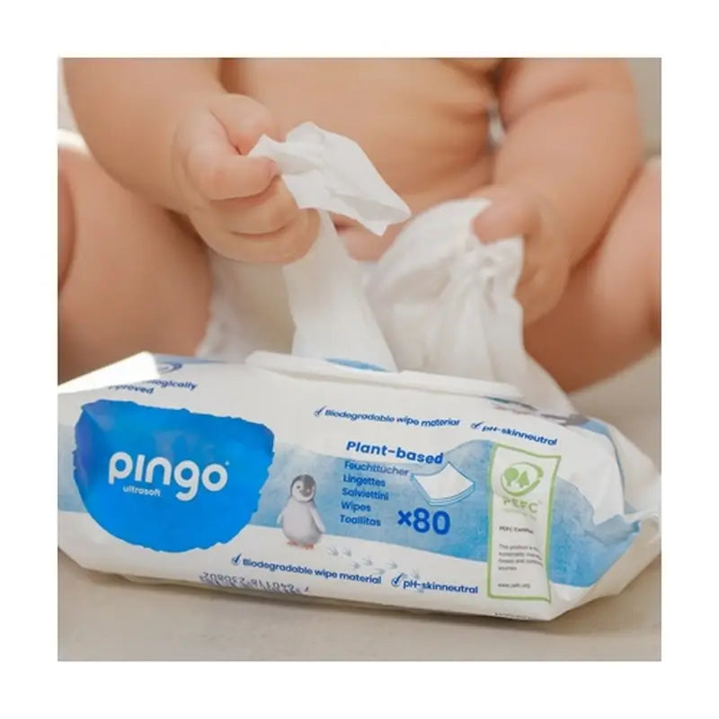 Pingo Toallitas Biodegradables, 80