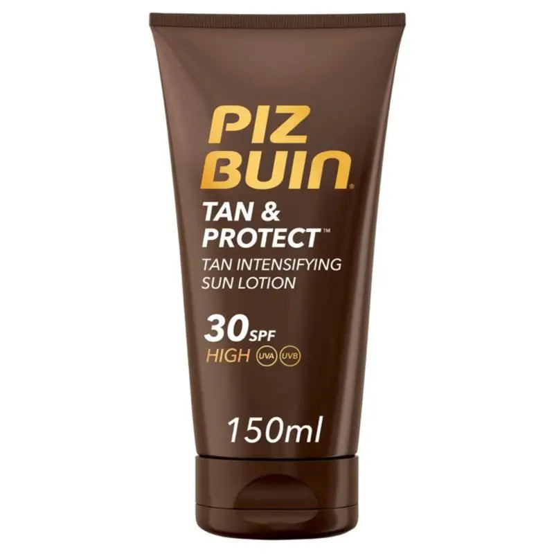 Piz Buin Protector Solar en Loción SPF30 Intensificador de Bronceado de Protección Alta, con Protección UVA/UVB, 150ml