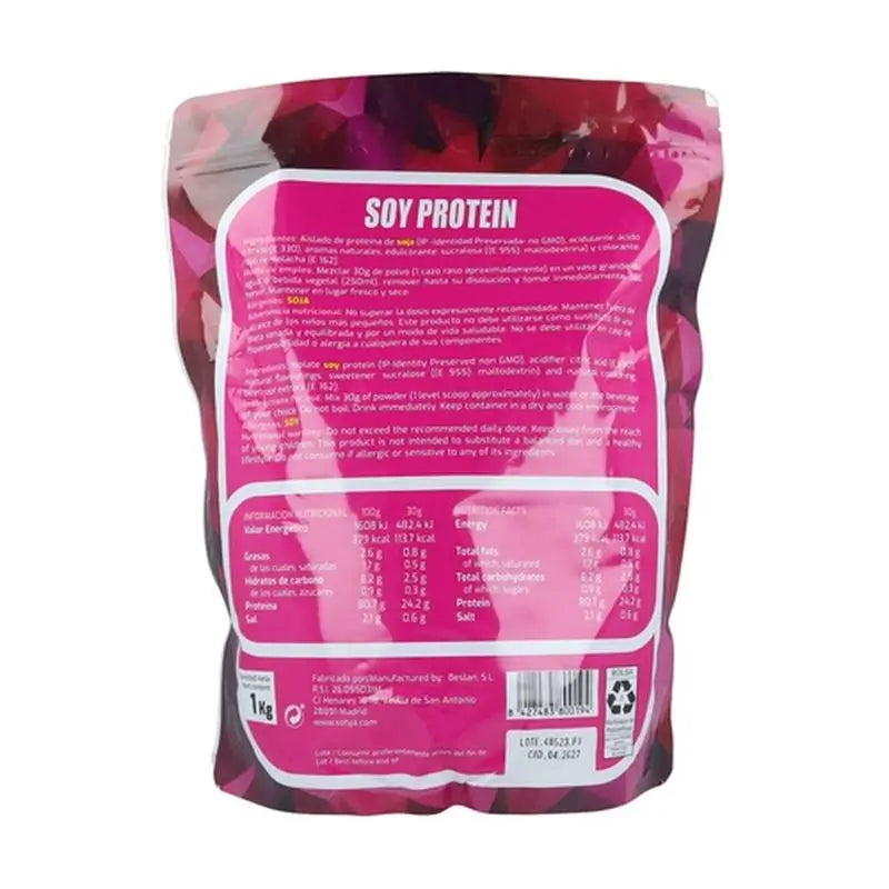 Plantapol Protein Mega Soya Proteina De Soja Nata-Fresa1Kg.