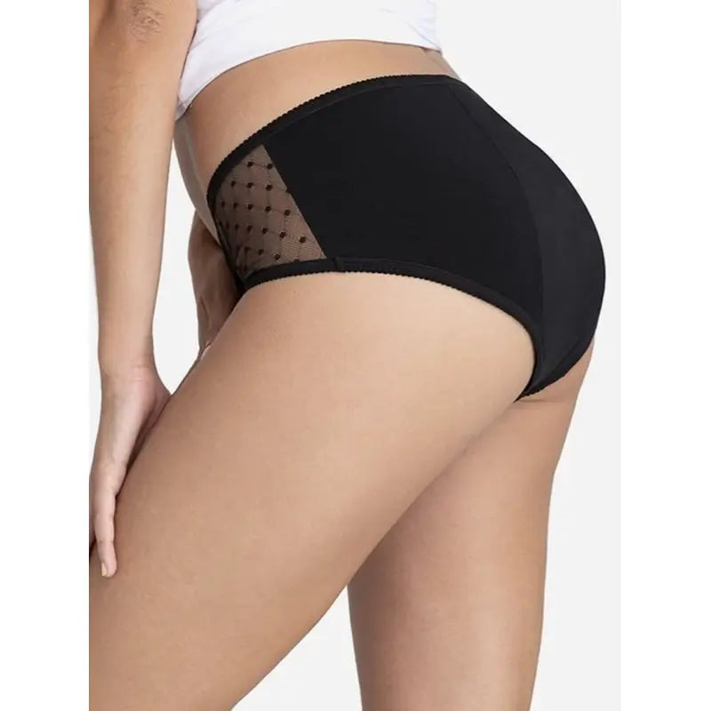 Platanomelón Kiwitas Classic Plumeti Braguitas Menstruales Negro / Xxl