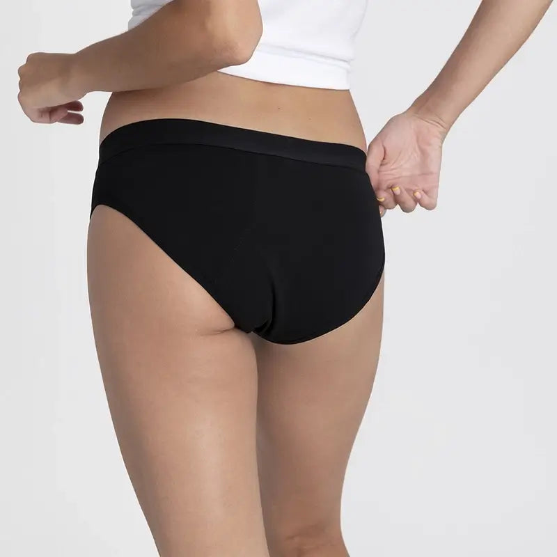 Platanomelón Kiwitas Classic Sporty Braguitas Menstruales Negro / L