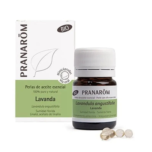 Pranarôm Aeqt - Perlas De Aceite Esencial Lavanda Bio 100Mg  , 60 unidades