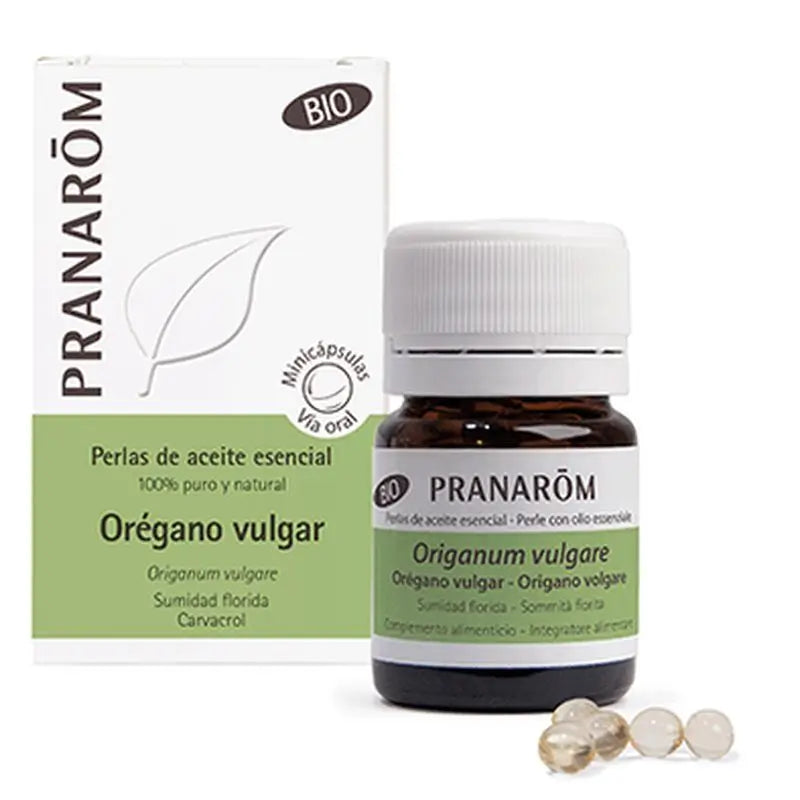 Pranarôm Aeqt - Perlas  De Aceite Esencial Orégano Vulgar  Bio 100Mg , 60 unidades