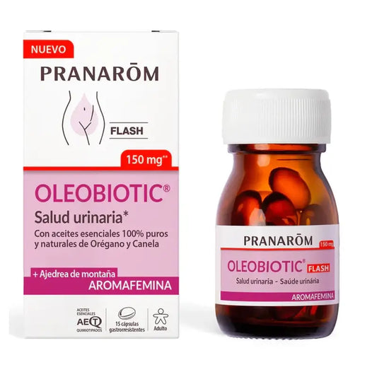 Pranarom Aromafemina Oleobiotic Salud Urinaria , 15 capsulas