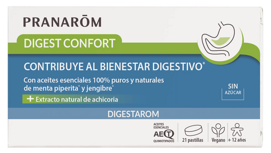 Pranarom Digest Confort digestivo Aceite esencial de menta y jengibre Vegano