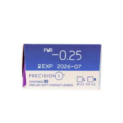 Precision 1 Lentillas Esféricas Diarias , 30 unidades - +7.00,8.3,14.2