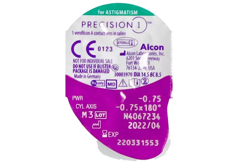 Precision 1 Lentillas Tóricas Diarias , 90 unidades