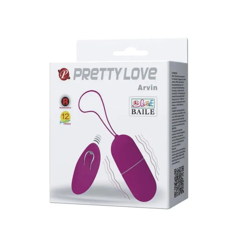 Prettylove Huevo Vibrador Arvin Color Púrpura