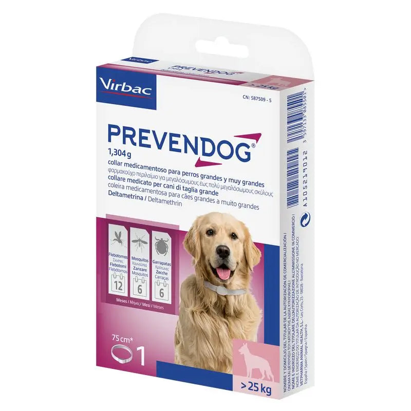 Virbac Prevendog Collar Antiparasitario 75 Cm, 1 Unidad