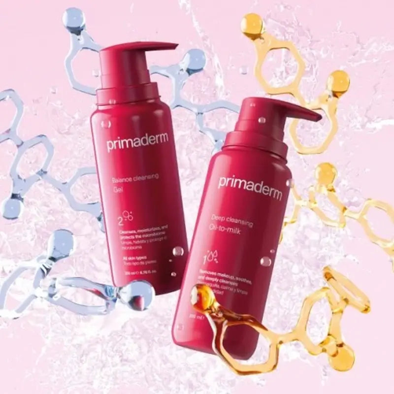 PrimaDerm Pack Doble Limpieza, Oil-To-Milk + Gel De Regalo, 200 Ml X 2