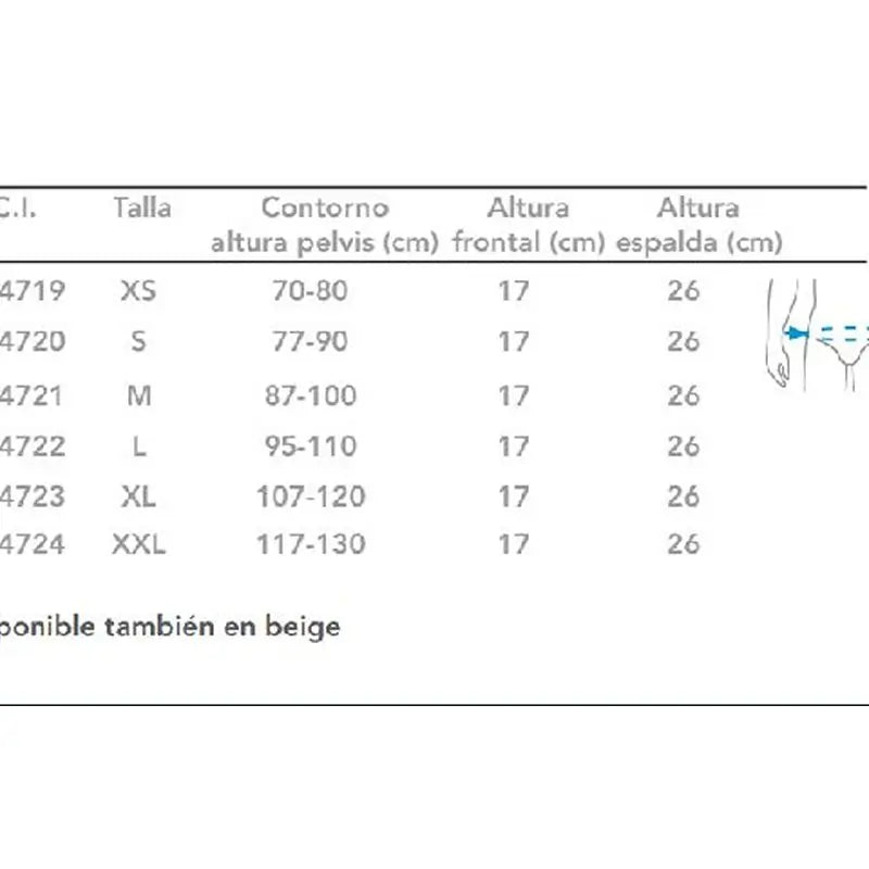 Primspine Care Faja Lumbosacra Semirrígida Cruce Lumbar Gris S