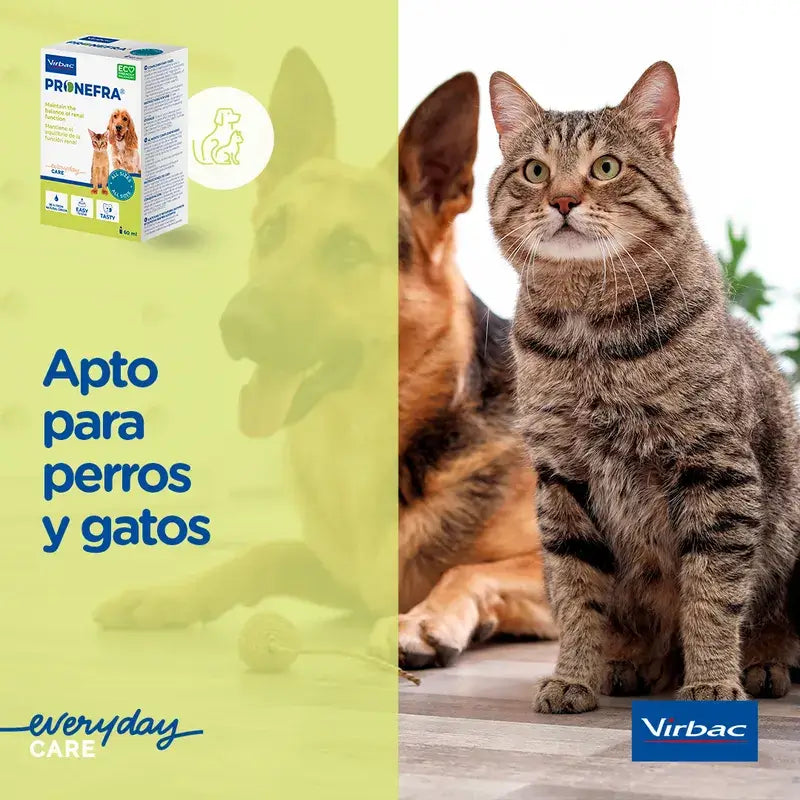 Virbac Pronefa 180 ml, Suplemento Renal Para Perros y Gatos