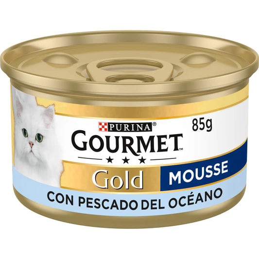 Gourmet Gold Mouse Pescado Oceano Caja 24X85Gr, comida húmeda para gatos