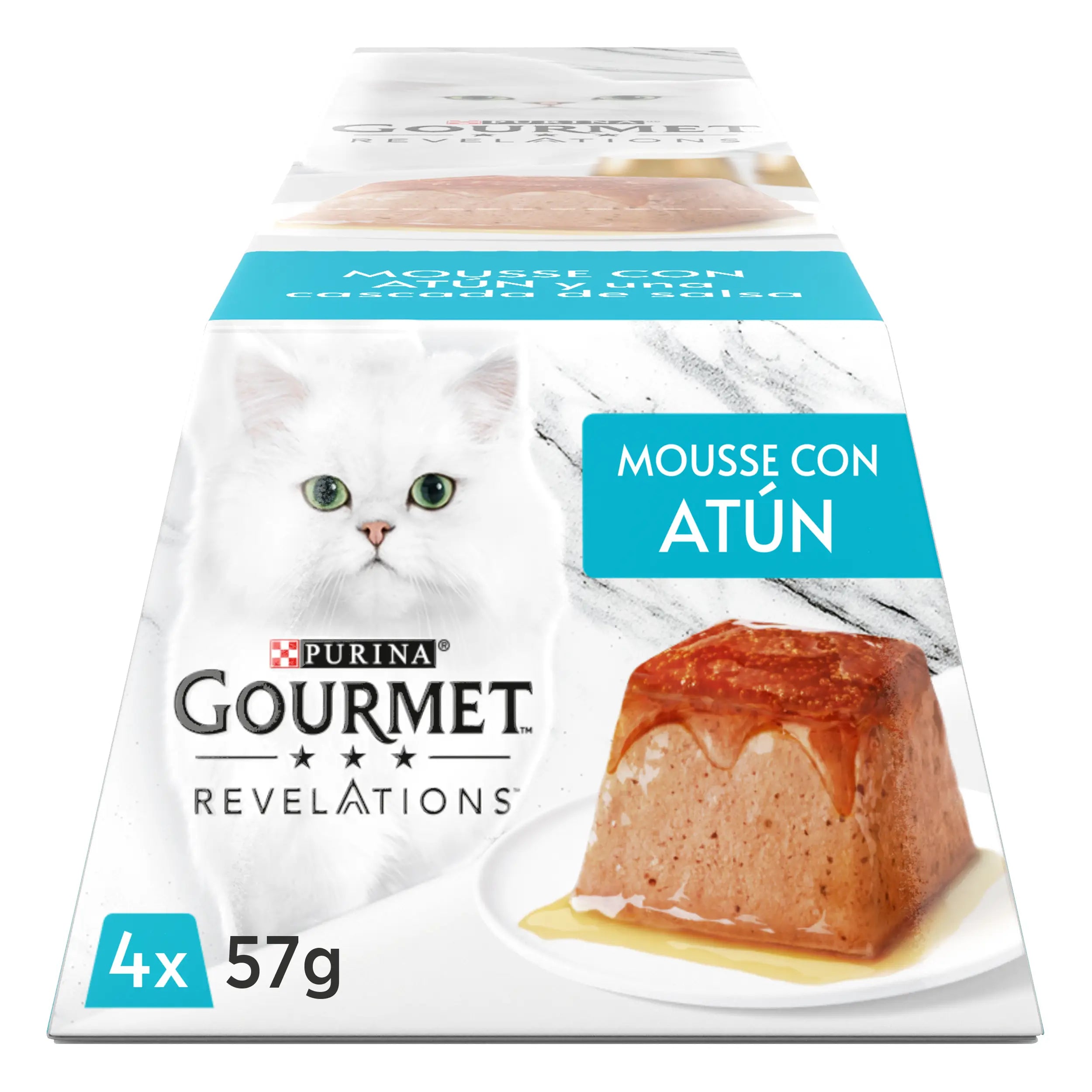 Gourmet Revelations Mousse Atun Caja 6X4X57Gr, comida húmeda para gatos