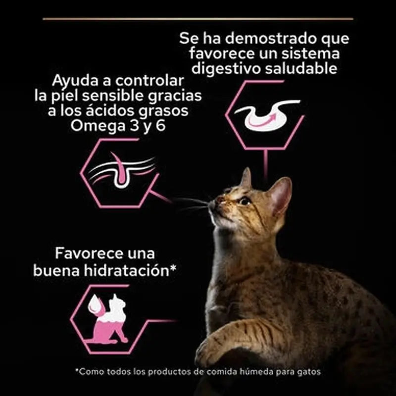 Purina Pro Plan Feline Delicate Pavo 26X85Gr, comida húmeda para gatos