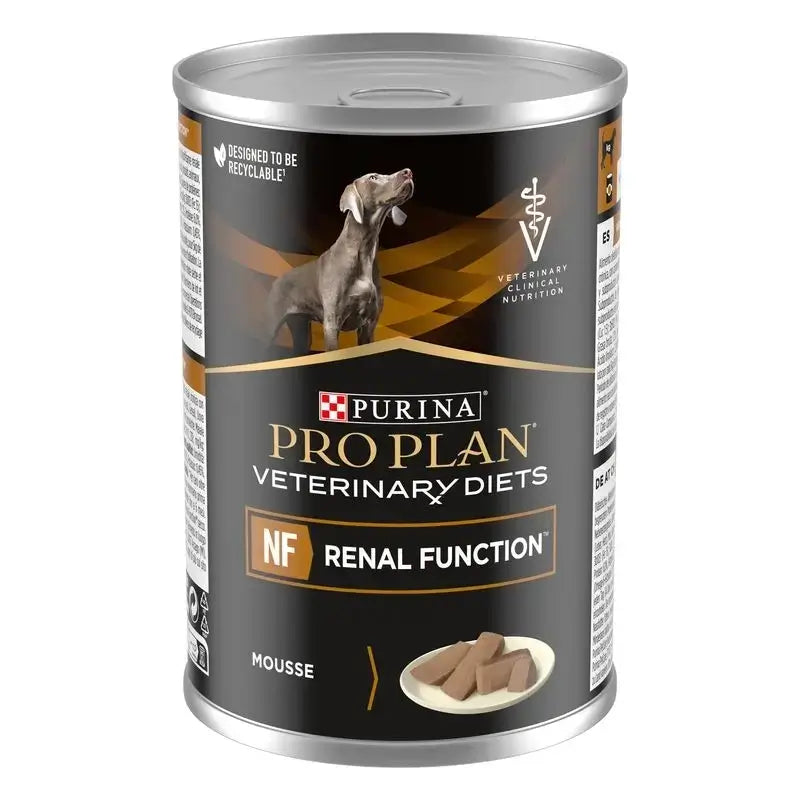 Purina Pro Plan Vet Canine Nf Renal Mousse Caja 12X400Gr, comida húmeda para perros