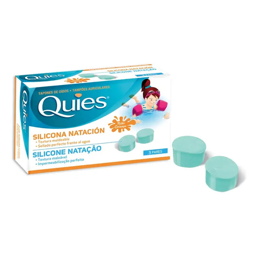 Quies Tapon Silicona Natacion Infantil 6 Tapones