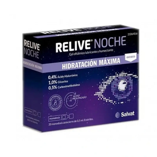 Relieve Gel Oftálmico Noche, 1 Unidad