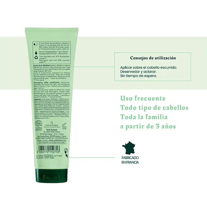 René Furterer Bálsamo Lácteo Desenredante Bio, 150 ml