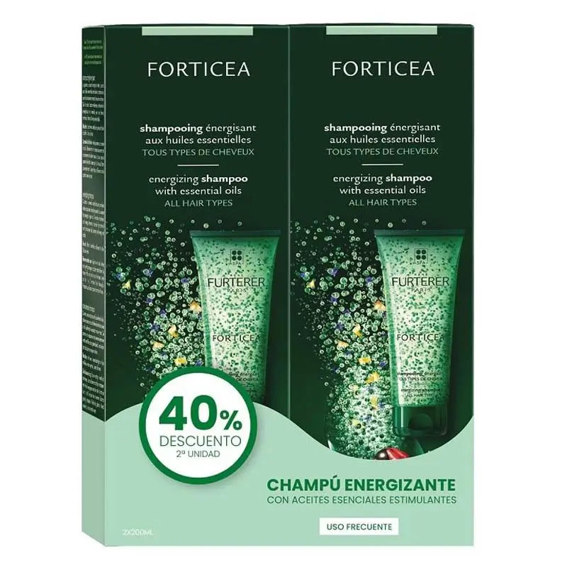 Rene Furterer Duplo Forticea Champú Nuevo 2x200 ml -40% 2ª Ud