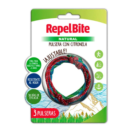 Repel Bite Pulsera Cuerdas, 3 unidades