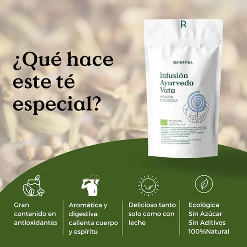 Replantea Infusión Ayúrveda Vata Eco, 100 gr