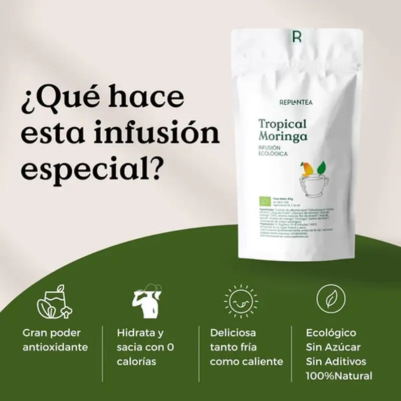 Replantea Infusión De Moringa Y Mango Ecológica , 100 gr