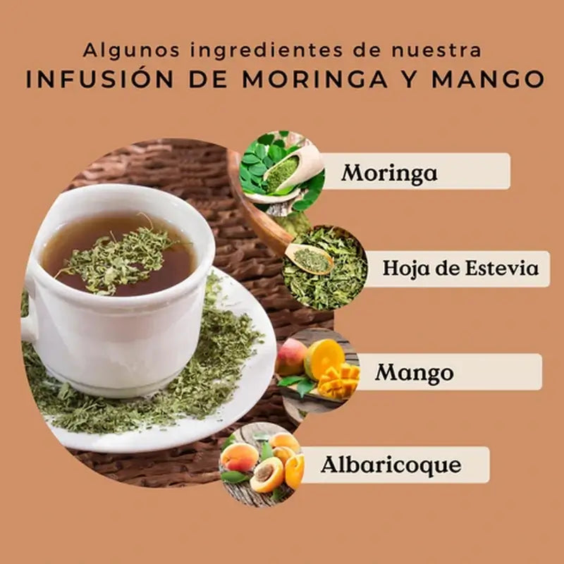 Replantea Infusión De Moringa Y Mango Ecológica , 100 gr