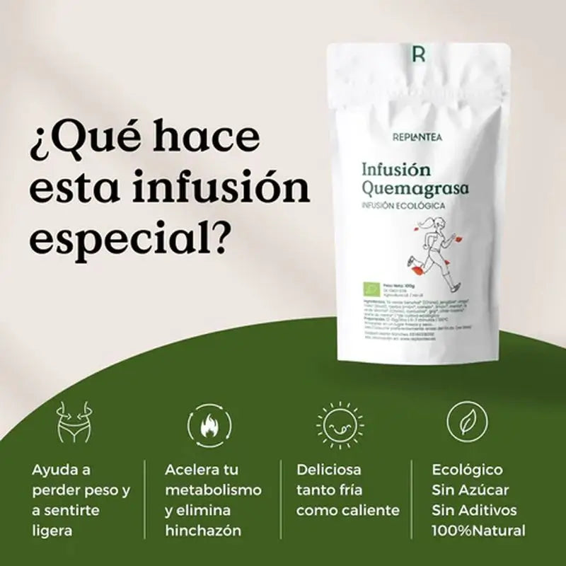 Replantea Infusión Quemagrasa Ecológica, 100 gr