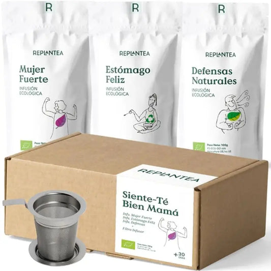 Replantea Pack Siente-Té Bien Mamá Con Filtro, 3 unidades