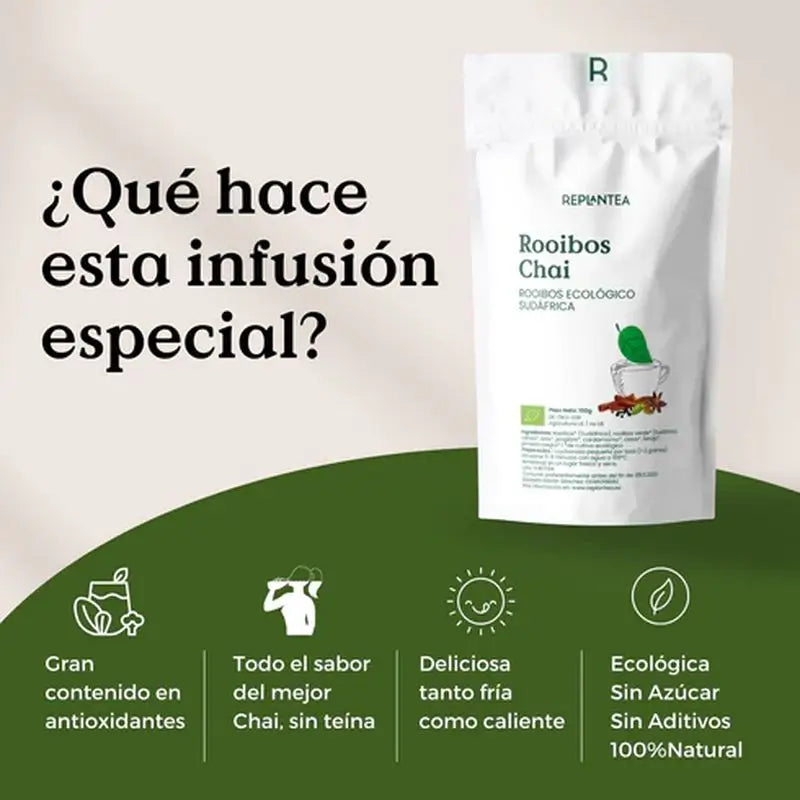 Replantea Rooibos Chai Ecológico, 100 gr