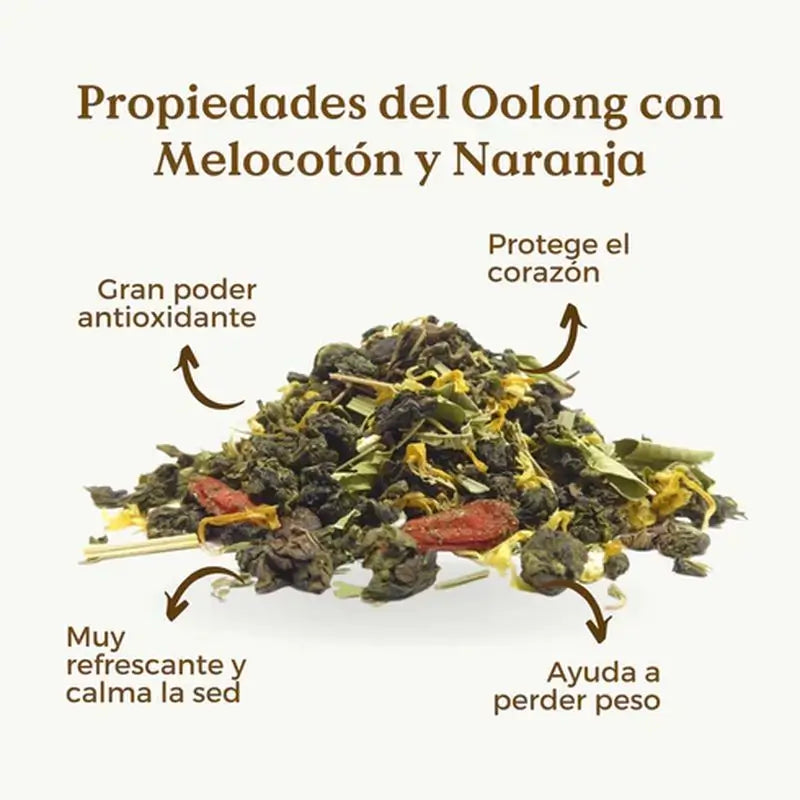 Replantea Té Azul Oolong Con Naranja Y Melocotón, 100 gr