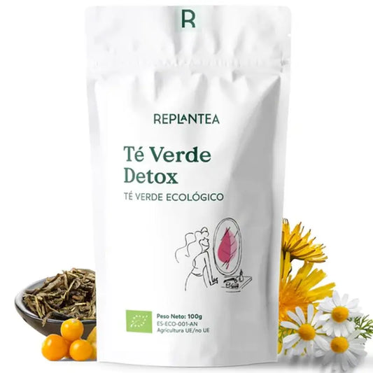 Replantea Té Verde Detox Ecológico, 100 gr