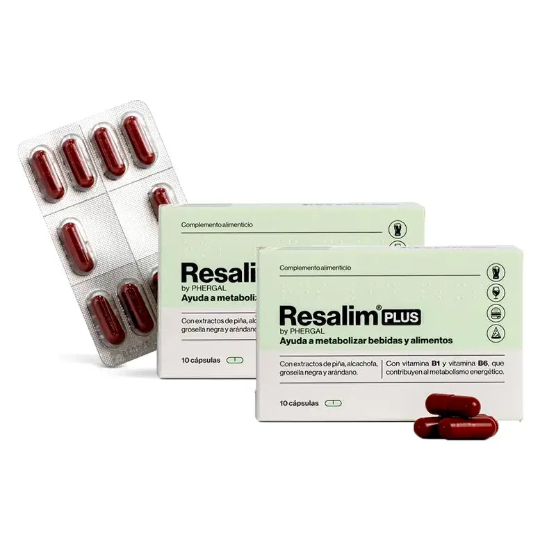 Resalim™ Plus Complemento Alimenticio Metabolizador Bebidas Alimentos 2X1 20 Comprimidos