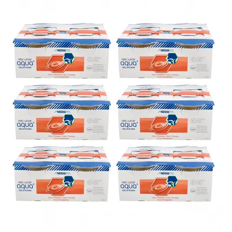 Resource Aqua+ Gelificada Sabor Pomelo Pack 6, 24 unidades