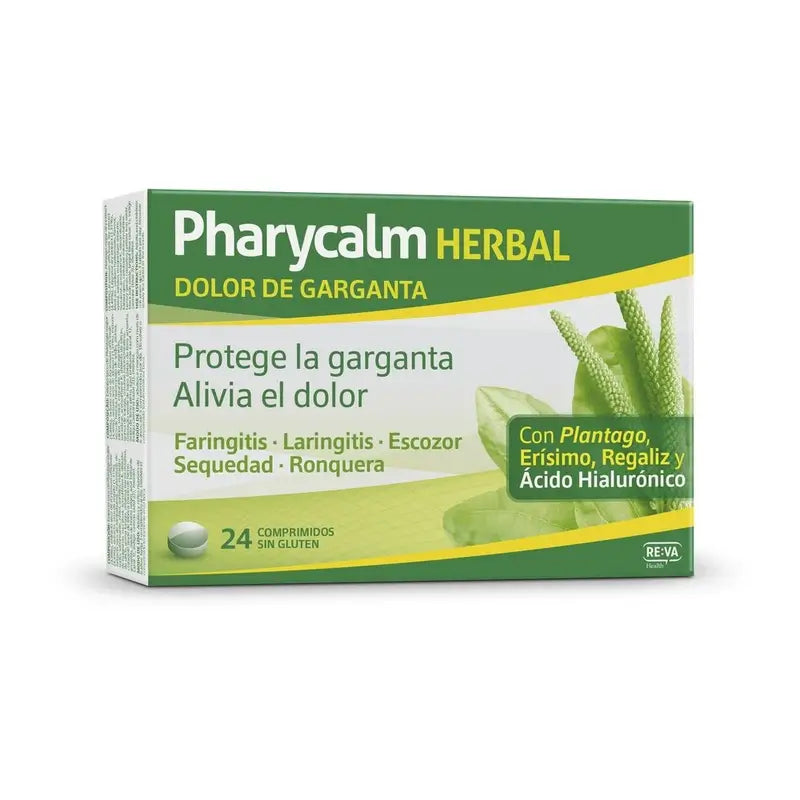 Reva Pharycalm Herbal Dolor De Garganta 24 Comprimidos