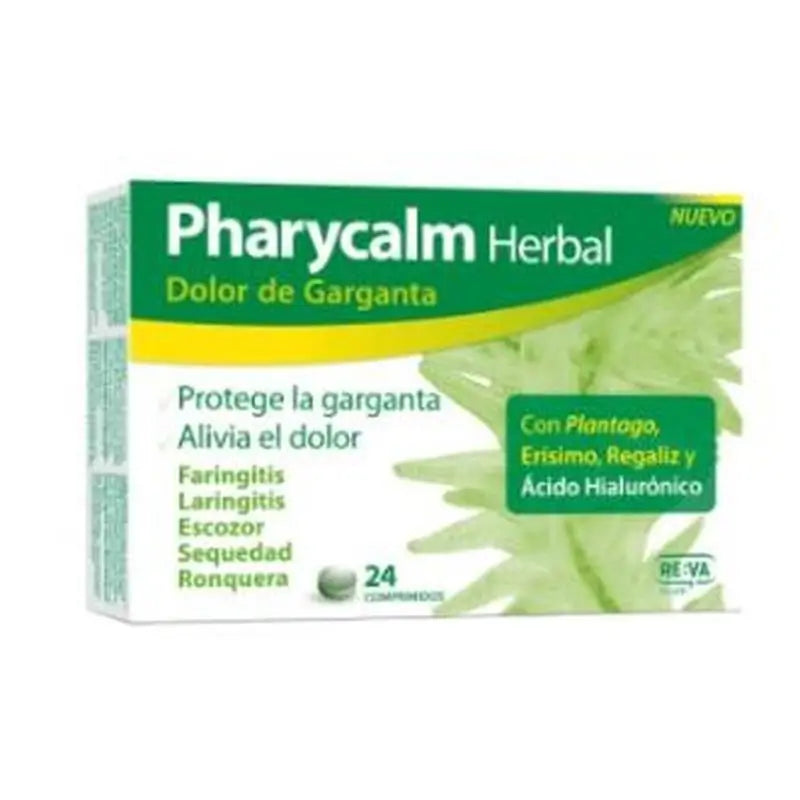 Reva Pharycalm Herbal Dolor De Garganta 24 Comprimidos 