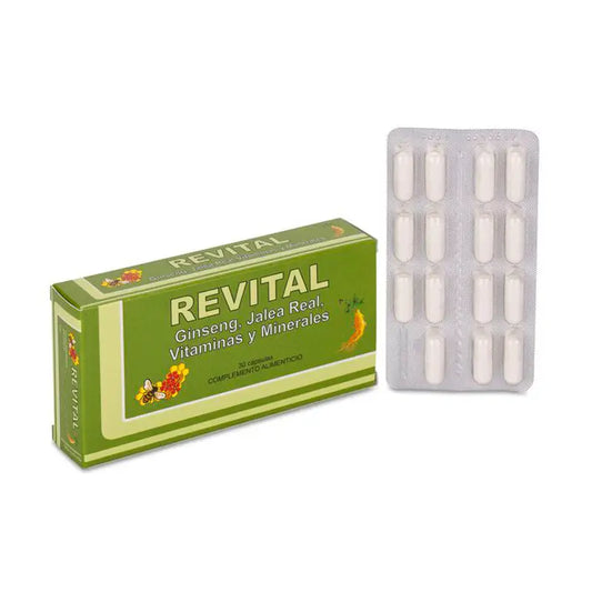 Revital Ginseng, Jalea Real, Vitaminas y Minerales, 30 cápsulas