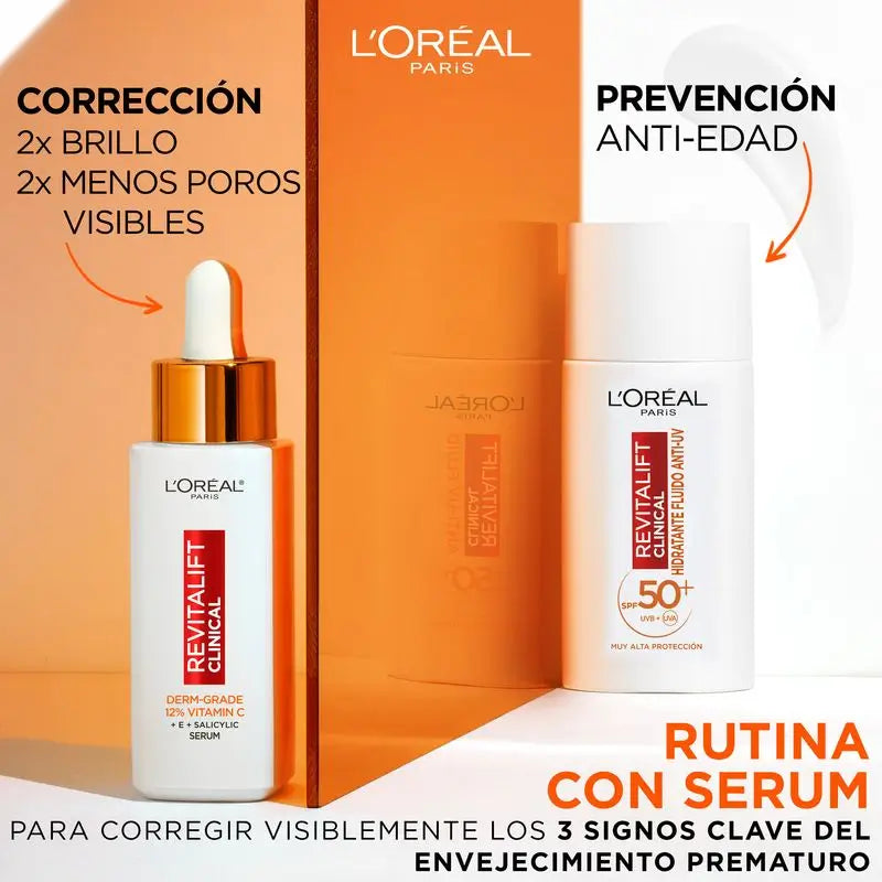 L'Oréal Paris Revitalift Clinical Fluido Hidratante Anti-Uv Diario Con Vitamina C